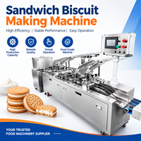 SINOBIZ Nouvelle ligne de remplissage entièrement automatique de crème pour sandwichs et biscuits, certifiée CE, machine à farine en acier inoxydable pour boulangerie
