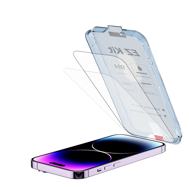 HD Clear Mobile Phone Tempered Glass Screen Protector for iPhone 13/13 Pro iPhone 14/14 Pro 9H Screen Protector With Install Kit