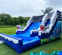 Toboggan gonflable Requin Stitch avec souffleur pour enfants à vendre