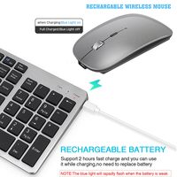 2.4G draadloos toetsenbord en muisset Oplaadbare Dual Mode Home Office-toetsenbord en muis voor laptop, desktopcomputer, tablet