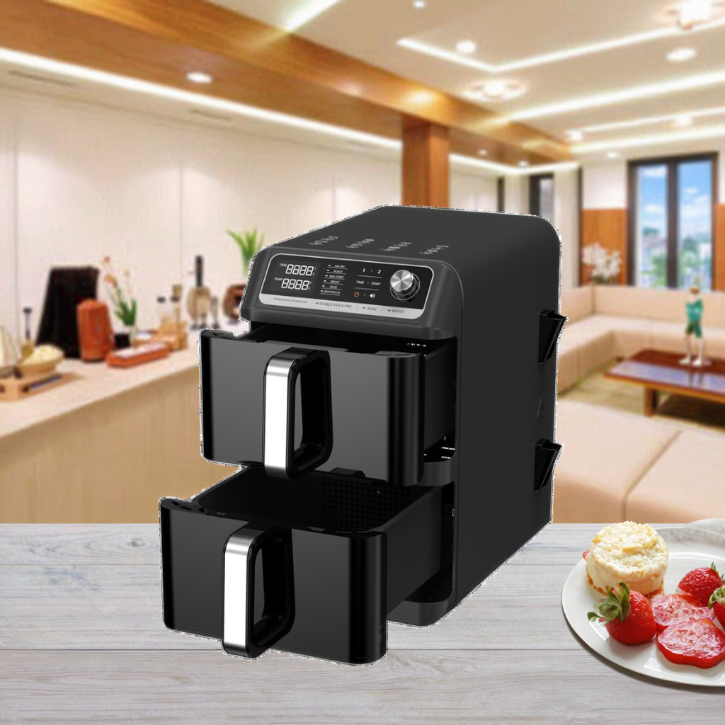 Modern Electric Air Fryer Oven Twin Cooking Pots, Healthy Fryer for Household & Hospitality Use High Demand Product
