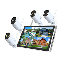 Kit de surveillance sans fil NVR avec écran 10,1 pouces Chuangze Vision, caméra bullet 3MP/8MP, moniteur inclus, fourni par l'usine