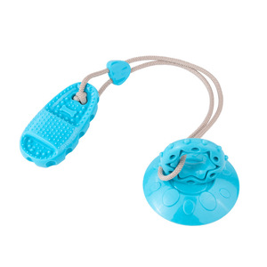 Juguete masticable con ventosa para perros, pelota resistente a mordidas para la dentición de perros medianos, de caucho termoplástico, alivia el aburrimiento y previene quemaduras - Product Image 1