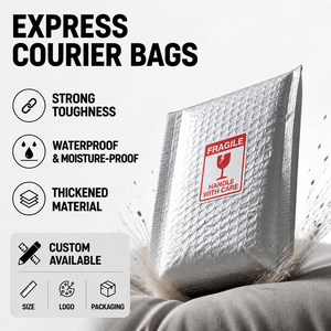Thick matte film <b>packing</b> bubble <b>bags</b>, white clothing waterproof matte foam <b>bags</b>, express delivery shockproof self-adhesive - Product Image 1