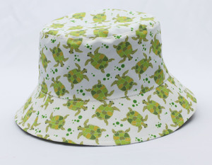 Chapeau Bob Réversible Imprimé Numérique Intégral Motif Tortue Dessin Animé Décontracté Casquette de Pêcheur Haute Qualité Protection Solaire Estivale - Product Image 5