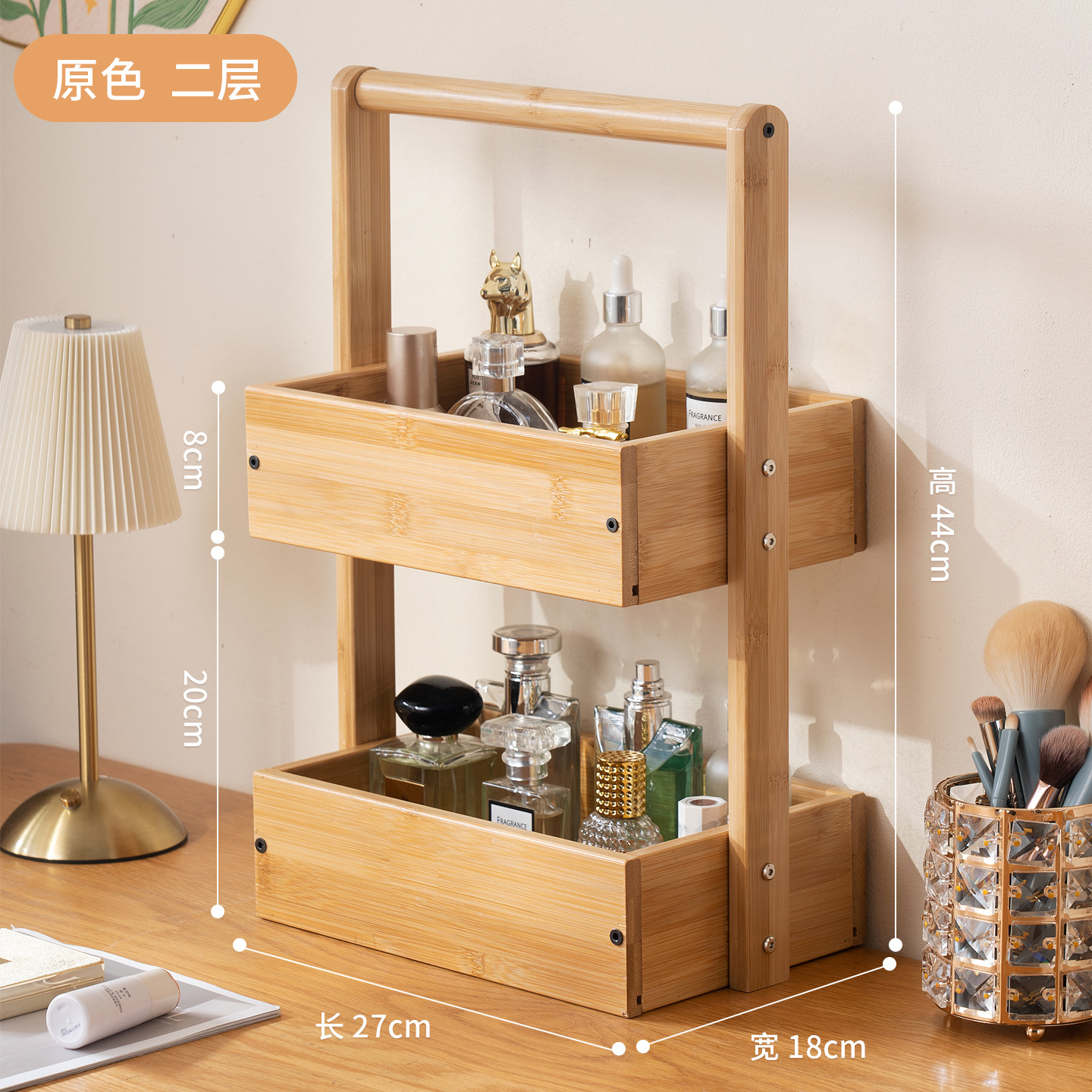 [Natural wood color] Two-layer solid wood