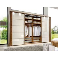 Projet d'hôtel Armoire pliante Armoire 3 portes coulissante Armoire de chambre à coucher Placard en bois de noyer Meubles de chambre à coucher modernes en bois
