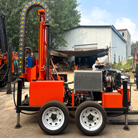 50.3HP moteur Diesel Portable petit puits d'eau 200m foreuse de forage plate-forme de forage rotatif