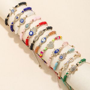 Ensemble de bracelets tissés pour enfants Songfu, tendance arc-en-ciel <span class=keywords><strong>licorne</strong></span>, style européen et américain, avec perles et yeux de cœur, bijoux pour filles - Product Image 3
