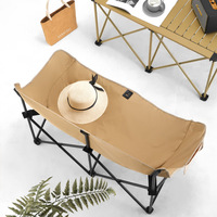 Fauteuil double pliable en acier carbone Oxford 600D pour 2 personnes, avec cadre en X et poche latérale, idéal pour le camping - Vente en gros directe usine