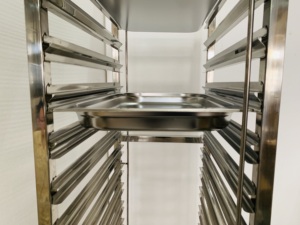 15 परतों स्टेनलेस स्टील खाद्य जीएन ट्राली सेवा गाड़ी बुफे सेवा ट्रे रैक के लिए 1/1 जीएन पैन - Product Image 3