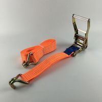 Sangle d'arrimage à cliquet avec double crochet en J pour l'arrimage et la sécurisation des charges de camions et de remorques