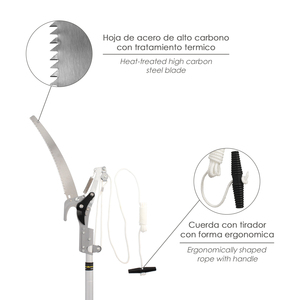 Tagliarami con sega, manico in alluminio, estensibile da 1,8 a 2,8 metri - Product Image 3