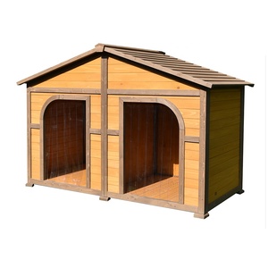 Bằng gỗ ngoài trời lớn Đôi Chó cũi lớn doghouse - Product Image 1