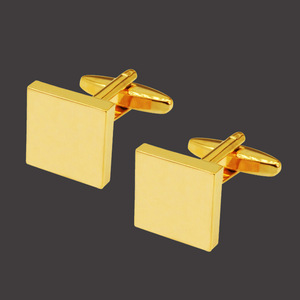 Venta al por mayor de Cobre Negro Oro Plata Láser Metal <span class=keywords><strong>Gemelos</strong></span> Personalizados <span class=keywords><strong>Camisa</strong></span> Francesa Cuadrado en Blanco <span class=keywords><strong>Gemelos</strong></span> Personalizados para Hombres - Product Image 2