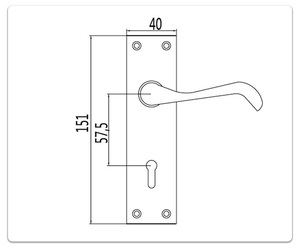 Serrures à mortaise en aluminium pour porte, avec poignée à 2, 3 ou 5 leviers, à clé, pour intérieur, en <span class=keywords><strong>bois</strong></span>, avec loquet de sécurité, à prix abordable - Product Image 5