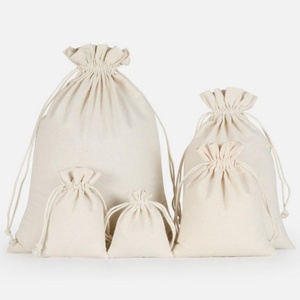 Sacs à cordon vierges, impeccables et recyclables en toile, coton, lin, coton brut, tissés, pour riz, thé, vin, export, cadeaux, stockage, sérigraphiés - Product Image 6