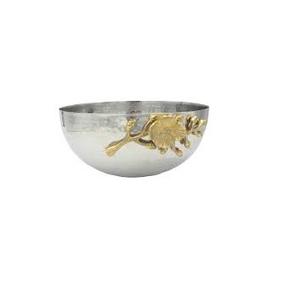 Bol de service de fruits en acier inoxydable poli brillant Décoration de table de dîner d'hôtel avec base en corde pour ustensiles de cuisine - Product Image 3