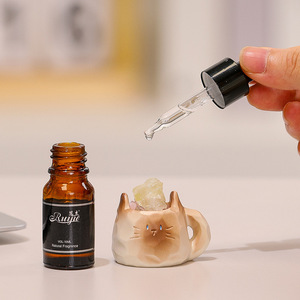 รูปปั้นแมวคริสตัลเรซิ่นขนาดเล็ก ของตกแต่งโต๊ะทำงาน ของขวัญ - Product Image 2