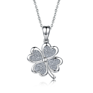 Elegante <span class=keywords><strong>Collana</strong></span> di Lusso in <span class=keywords><strong>Argento</strong></span> Sterling 925 con <span class=keywords><strong>Quadrifoglio</strong></span> in Polvere d'Oro 18k - Product Image 3