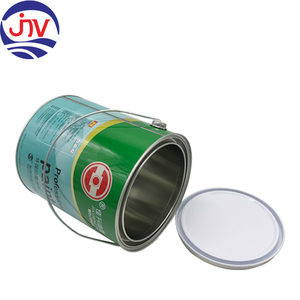 Seau métallique rond de 4 L pour peinture chimique avec couvercle et poignée, impression personnalisée - Product Image 5