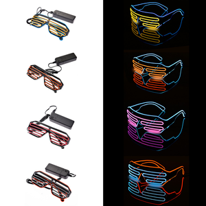 Gafas luminosas LED para Halloween, luz brillante de neón para fiesta de Navidad, Bril, gafas de sol brillantes, suministros de vidrio para festivales, disfraces - Product Image 5