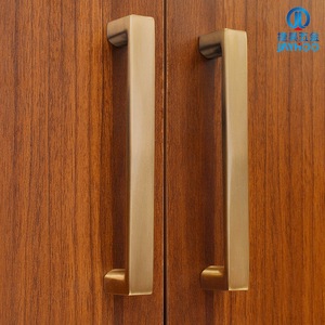 JAYHOO Poignées de meuble en laiton, forme barre, finition brossée, design minimaliste pour portes de placards et tiroirs de cuisine - Product Image 5
