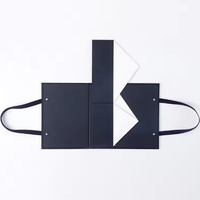 Boîte cadeau magnétique pliable biodégradable avec logo personnalisé, emballage rigide de luxe pliable avec poignée pour emballage cadeau en gros