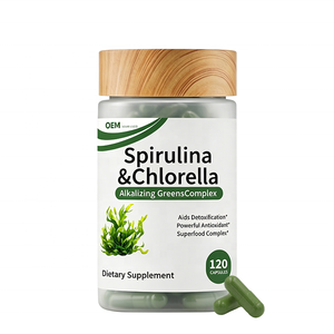 Capsules de spiruline en gros, marque privée OEM, antioxydant, soutien immunitaire, spiruline biologique, complément de chlorelle pour hommes et femmes - Product Image 1