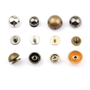 Rivets à vis en laiton bombés de 8 mm, 10 mm, 12 mm, 20 mm pour la décoration du cuir, pièces et accessoires dédiés aux sacs - Product Image 1