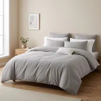 Draps de lit en coton égyptien tissé 450TC, directement de l'usine |   Ensemble de housse de couette personnalisé en 3 pièces, vente en gros