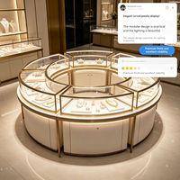 GZowin Schmuck-Bodenvitrine mit LED-Beleuchtung, Holz-Thekendesign, Umweltfreundlich, Langlebig, Anpassbare Farben