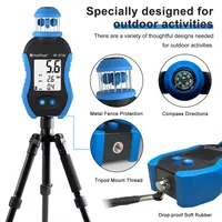 Anémomètre numérique portable HoldPeak HP-876A avec boussole, affichage LCD 4 unités, pour HVAC extérieur, KMH/KTS/MS/MPH