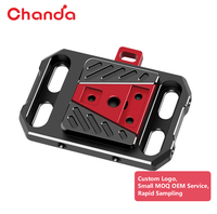 Mini plaque de batterie en V en alliage d'aluminium, pince de rail à double trou de 15 mm, support de caméra multifonctionnel, flexible et léger
