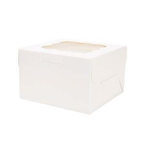 4*4*2.5 Inch Custom Made <b>Small</b> Square Self Erecting <b>Cake</b> <b>Box</b> Window Matt Lamination Embossing Kraft Paper Biscuit Dessert Food - Product Image 5