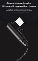 Câble de charge USB de type C 60W Câble de données de charge rapide tressé en nylon durable Coude à angle droit à 90 degrés Câble de charge USB C
