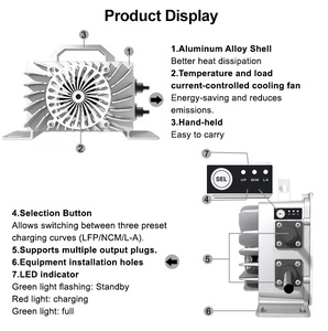 900W 36V 60V 48V 72Volt 10 amp AC Câu lạc bộ xe lithium pin sạc axit chì Golf giỏ hàng pin sạc - Product Image 5
