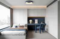 Tatami-Bett mit Integriertem Schrank, Multifunktionales Holzbett mit Schreibtisch und Großem Stauraum für Kinderzimmer