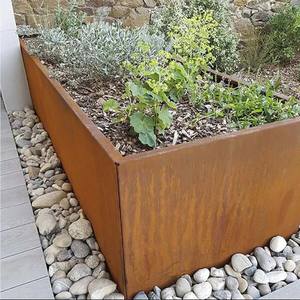 Jardin Aménagement paysager Extérieur Grande jardinière en métal Jardinière surélevée en acier Corten Lits de jardin pour la plantation - Product Image 1