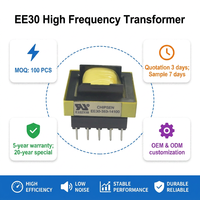 EE28 Dikey Tip PCB Montaj Trafo 220V - 24V 12V PV Step-Down Ferrit Nüveli Güç Trafosu