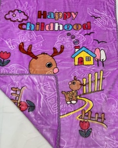 Cobertor Infantil Personalizado de Fábrica em Raschel Grosso com Estampa de Desenho Animado em Relevo, Dupla Camada Reversível, Quente para o Inverno - Product Image 3