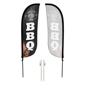 Pubblicità esterna asta della bandiera della piuma con stile elegante gagliardetto per promozioni della bandiera della <span class=keywords><strong>concessionaria</strong></span> di auto da spiaggia - Product Image 3