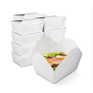 Boîte en papier pour emporter, blanche, bon marché, résistante à la graisse, pour poulet rôti, nuggets, hamburgers, frites, poulet, déjeuner, restauration rapide - Product Image 4