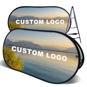 High Quality Outdoor Foldable Popup Display Double Sided Printed Custom Horizontal Pop up a Frame <b>Banner</b> - Product Image 3