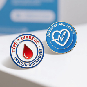 Pabrik Kustom lingkaran biru <span class=keywords><strong>Diabetes</strong></span> lencana Hollow Center pin logam epoksi lembut Enamel kesadaran publik penggunaan klasik topi kupu-kupu - Product Image 3
