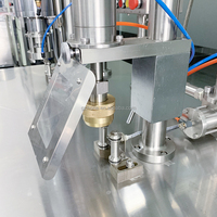 Hone semi-automatique aérosol peut remplir cosmétique bouteille de pulvérisation d'eau bov aérosol machine de remplissage et d'étanchéité