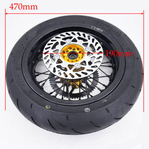 Ruota Super Motor da 12 Pollici 2.50-12 con Cerchio Anteriore, Pneumatico Stradale 90/90-12 e Ruota Posteriore 3.00-12 120/70-12, <span class=keywords><strong>Mozzo</strong></span> in Alluminio CNC - Product Image 2