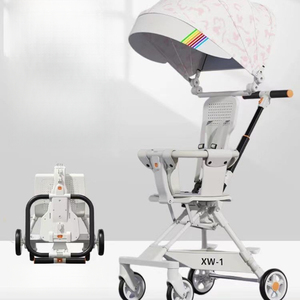 รถเข็นเด็กแบบพาโนรามาสองทิศทาง รุ่นใหม่ พับเก็บได้ด้วยคลิกเดียว น้ำหนักเบาอเนกประสงค์สำหรับเด็ก - Product Image 1