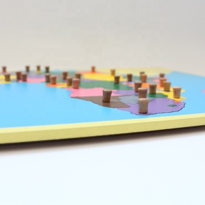 Bán buôn Montessori Địa Lý Đếm Đồ Chơi Giáo Dục Hỗ Trợ Giảng Dạy Thiết Bị Thế Giới Toàn Cầu Câu Đố Bản Đồ Châu Phi - Product Image 6