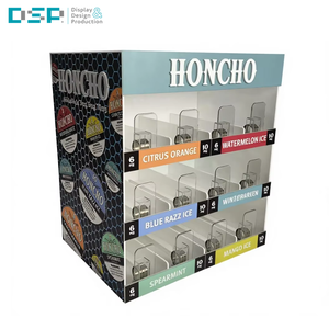 DSP Vietnam Factory Neon LED Black Acrylic Nicotin <b>Pouch</b> Display 3 Tier Counter Snus Display Cabinet Custom Light Logo - Product Image 6